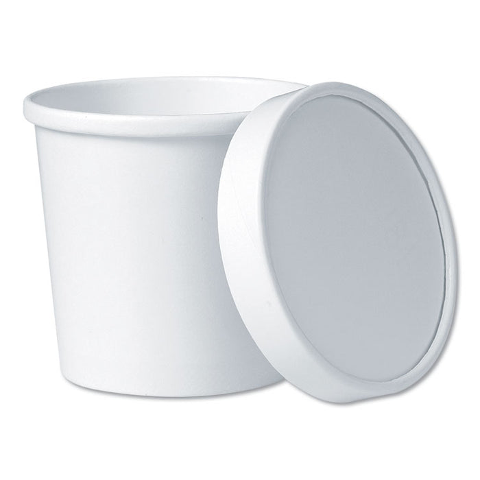 Flexstyle Food Lid Container, 12.1 oz, 3.6" Diameter, White, Plastic, 250/Carton