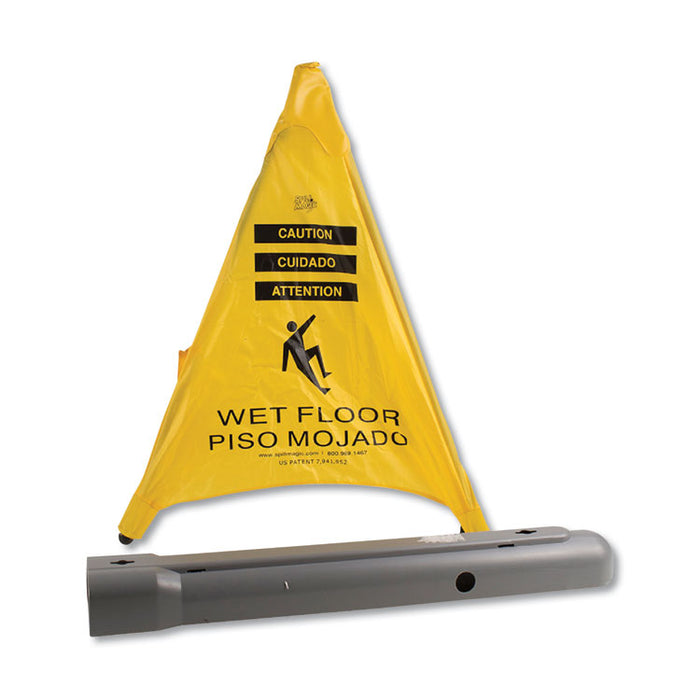 Pop Up Safety Cone, 3" x 2 1/2" x 30", Yellow