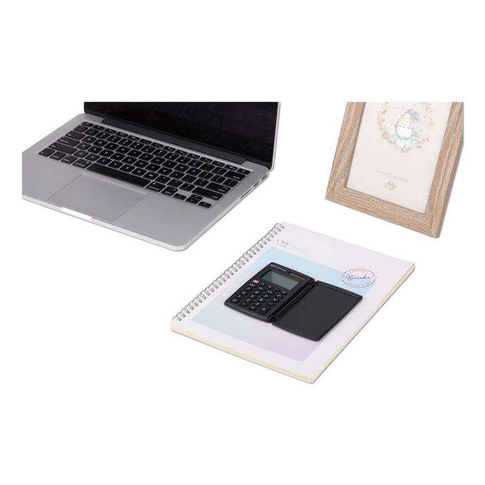 15921 Pocket Calculator with Hard Shell Flip Cover, 8-Digit, LCD