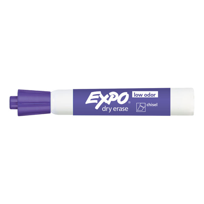 Low-Odor Dry-Erase Marker, Broad Chisel Tip, Purple