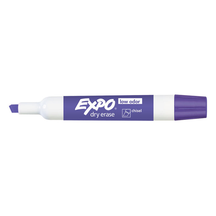 Low-Odor Dry-Erase Marker, Broad Chisel Tip, Purple