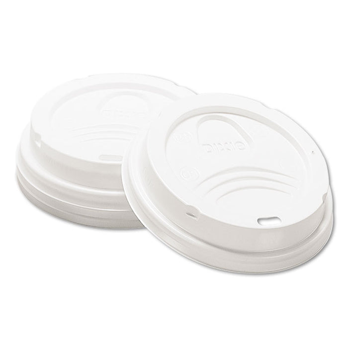 Drink-Thru Lid, Fits 8oz Hot Drink Cups, White, 1000/Carton