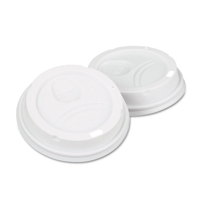 White Dome Lid Fits 10 oz to 16 oz Perfectouch Cups, 12 oz to 20 oz Hot Cups, WiseSize, 500/Carton