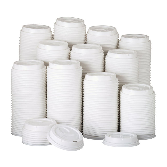 White Dome Lid Fits 10 oz to 16 oz Perfectouch Cups, 12 oz to 20 oz Hot Cups, WiseSize, 500/Carton