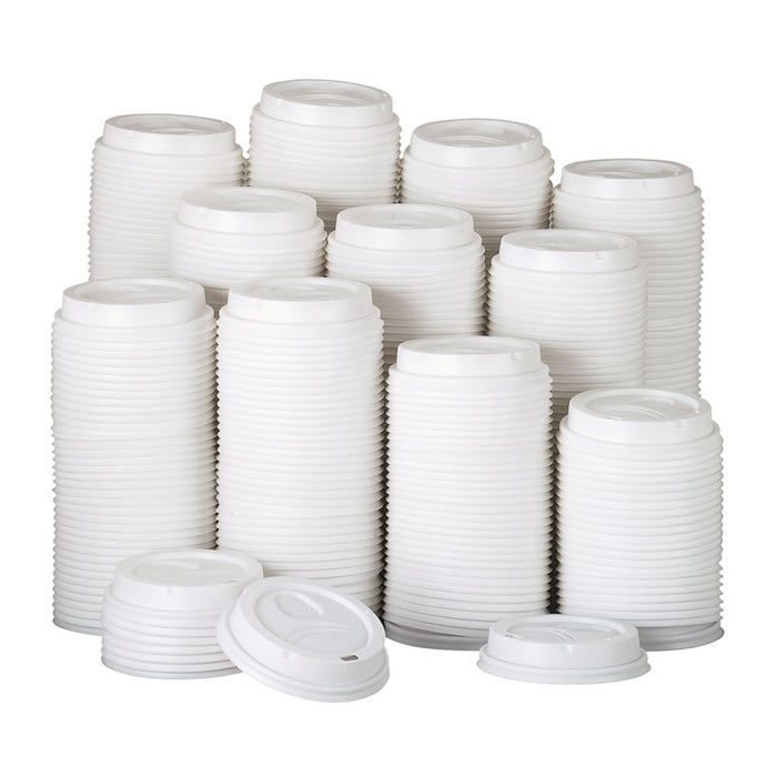 White Dome Lid Fits 10 oz to 16 oz Perfectouch Cups, 12 oz to 20 oz Hot Cups, WiseSize, 500/Carton