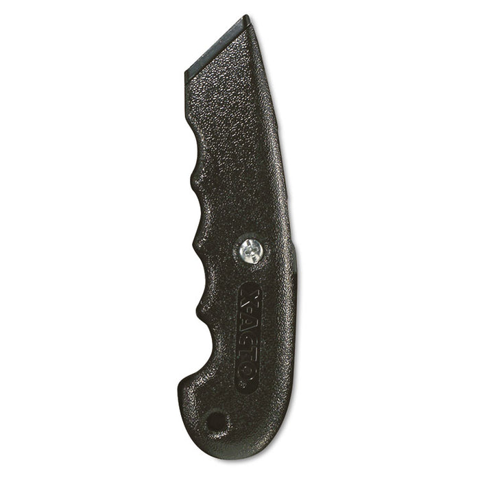SurGrip Utility Knife w/Contoured Metal Handle & Retractable Blade, Black