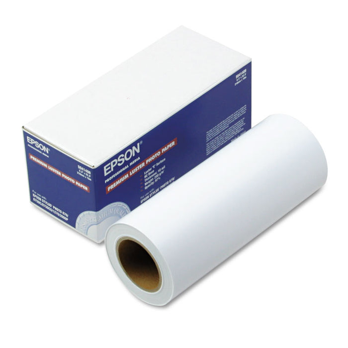 Ultra Premium Photo Paper Roll, 10 mil, 8" x 32.8 ft, Luster White