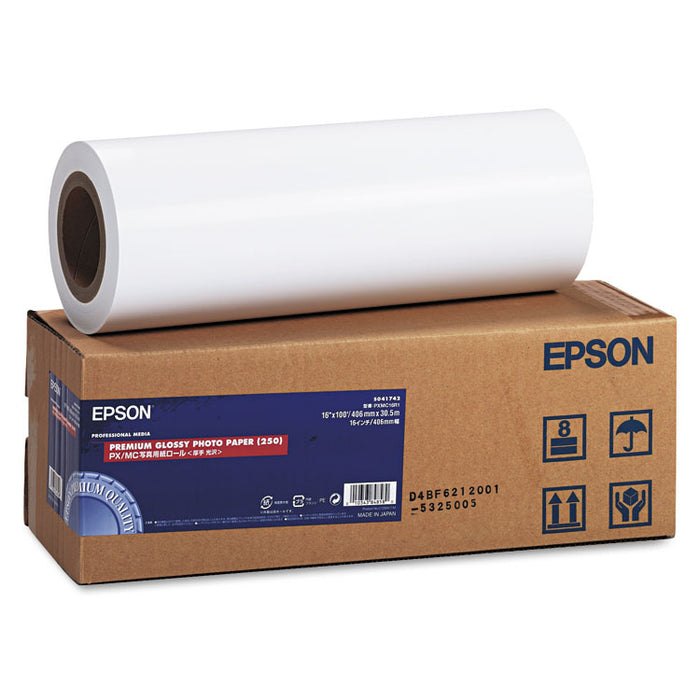 Premium Glossy Photo Paper Roll, 3" Core, 16" x 100 ft, Glossy White