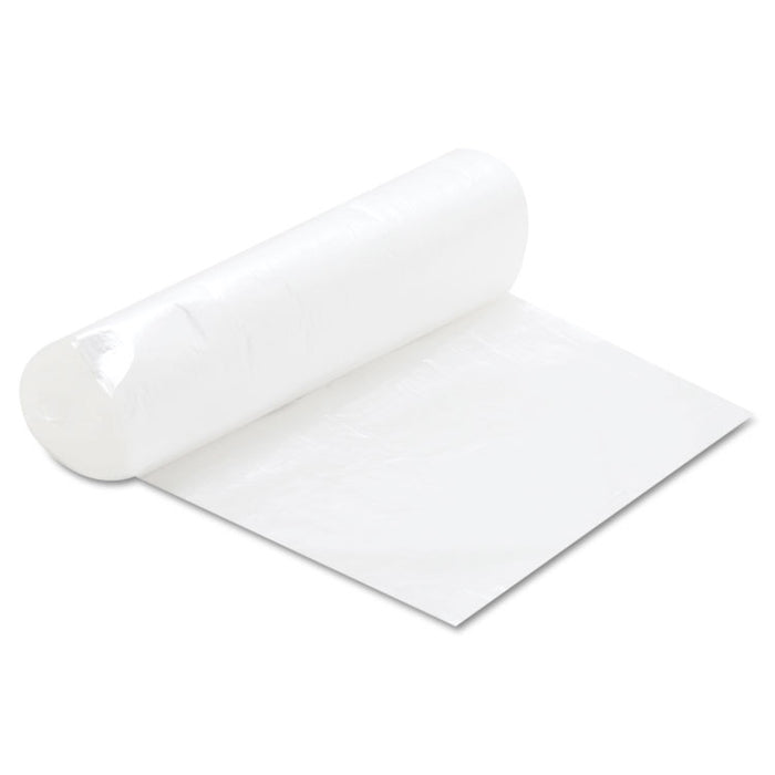 High Density Coreless Can Liners, 10 gal, 6 microns, 24" x 24", Clear, 1,000/Carton