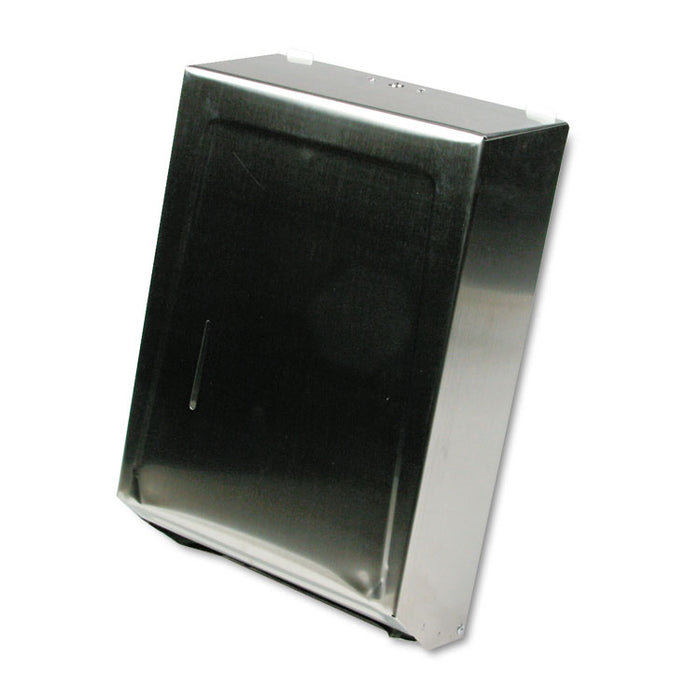 C-Fold or Multifold Towel Dispenser, 11 1/4 x 4 x 15 1/2, Stainless Steel