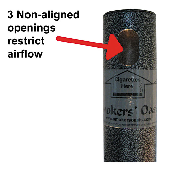 Smokers' Oasis Receptacle, Round, Steel, 4.5 gal, Charcoal