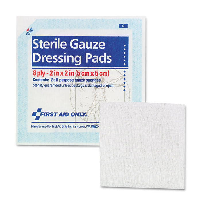SmartCompliance Gauze Pads, 2" x 2", 5/Pack