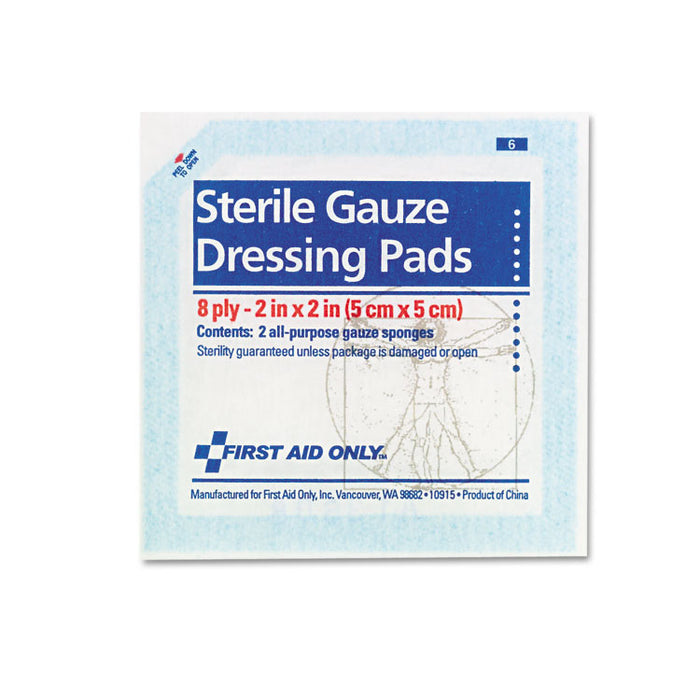 SmartCompliance Gauze Pads, 2" x 2", 5/Pack