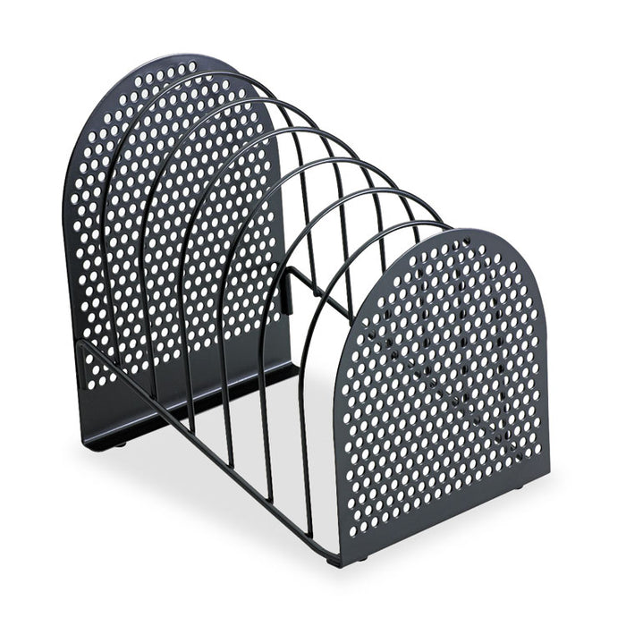 Perf-Ect Step File Sorter, 7 Sections, Letter to Legal Size Files, 7" x 8.88" x 9.38", Black
