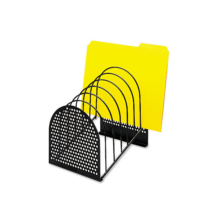 Perf-Ect Step File Sorter, 7 Sections, Letter to Legal Size Files, 7" x 8.88" x 9.38", Black