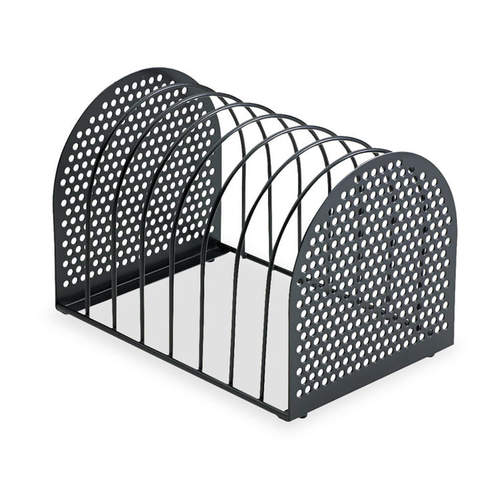 Perf-Ect Desk File Sorter, 8 Sections, Letter to Legal Size Files, 7" x 10.13" x 7.13", Black