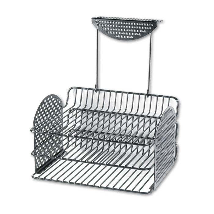 Perf-Ect Partition Additions Three-Tray Organizer, 12 1/8 x 12 3/8, Black