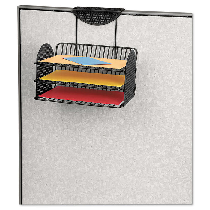 Perf-Ect Partition Additions Three-Tray Organizer, 12 1/8 x 12 3/8, Black