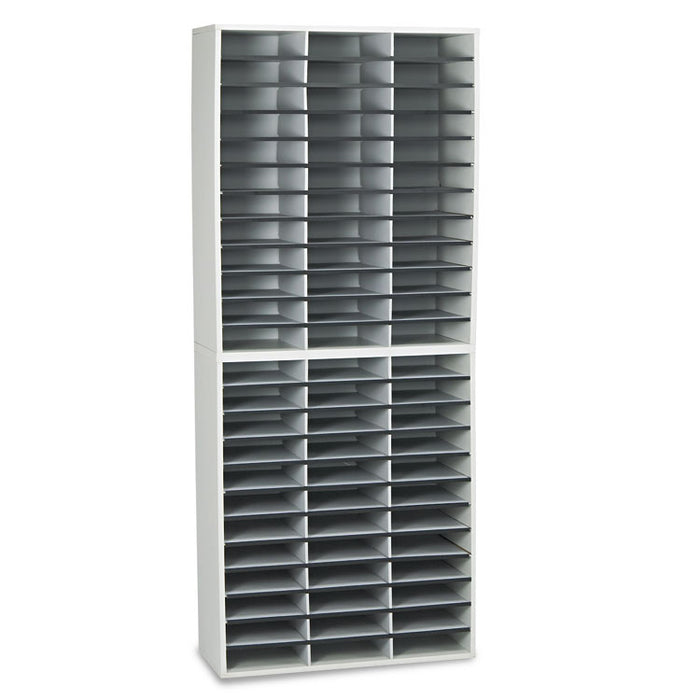 Literature Organizer, 72 Letter Sections, 29 x 11 7/8 x 69 1/8, Dove Gray