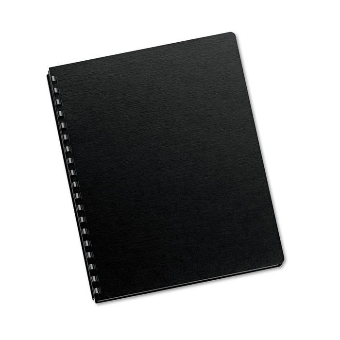 Futura Binding System Covers, Square Corners, 11 x 8 1/2, Black, 25/Pack