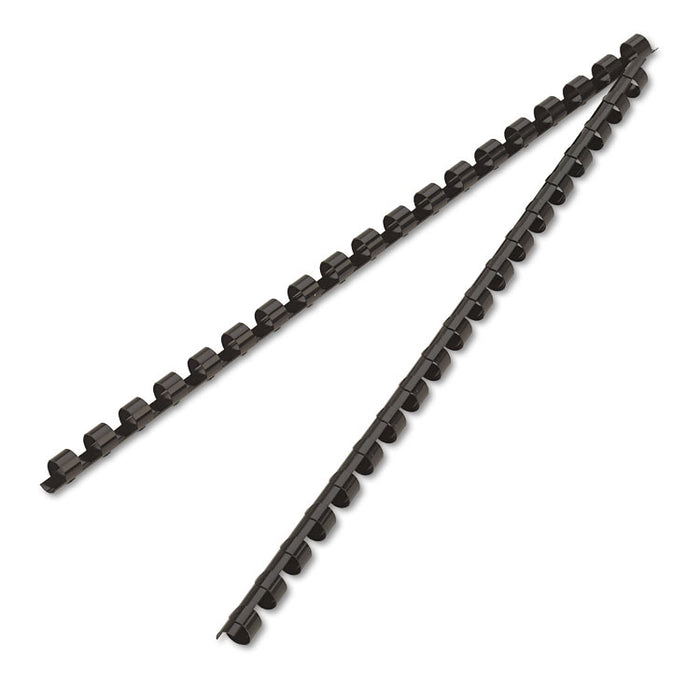 Plastic Comb Bindings, 5/16" Diameter, 40 Sheet Capacity, Black, 25/Pack