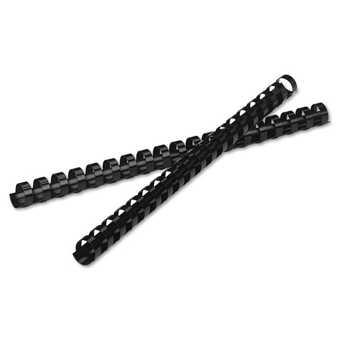 Plastic Comb Bindings, 5/8" Diameter, 120 Sheet Capacity, Black, 25 Combs/Pack