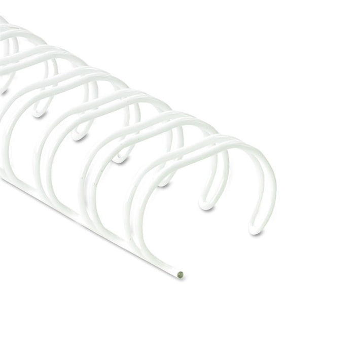Wire Bindings, 3/8" Diameter, 80 Sheet Capacity, White, 25/Pack