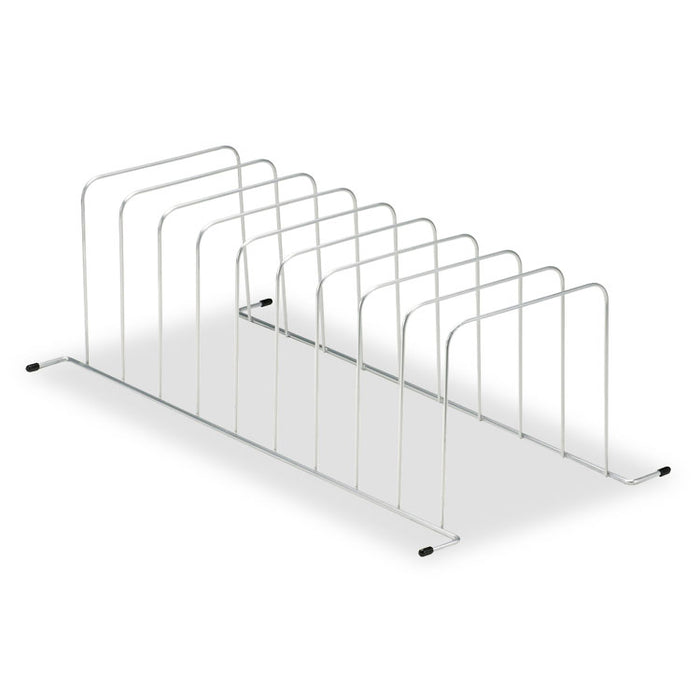 Wire Desktop to Drawer Organizer, 9 Sections, Letter to Legal Size Files, 11.5" x 23.25" x 7.5", Silver