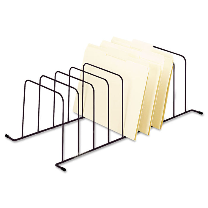 Wire Desktop to Drawer Organizer, 9 Sections, Letter to Legal Size Files, 11.5" x 23.25" x 7.5", Silver