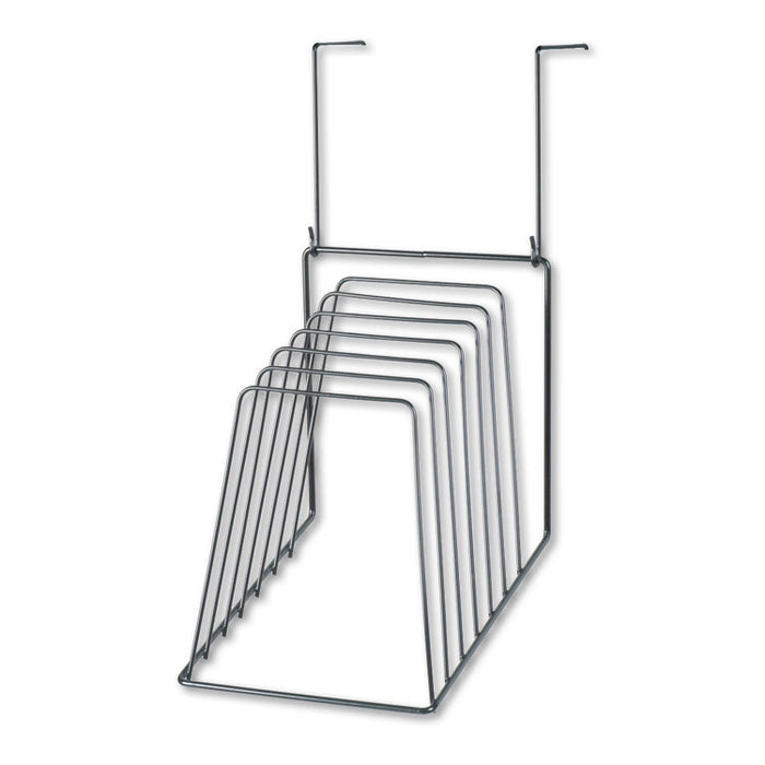 Wire Partition Additions Six-Step File Organizer, 7 1/2 x 10 1/2, Black