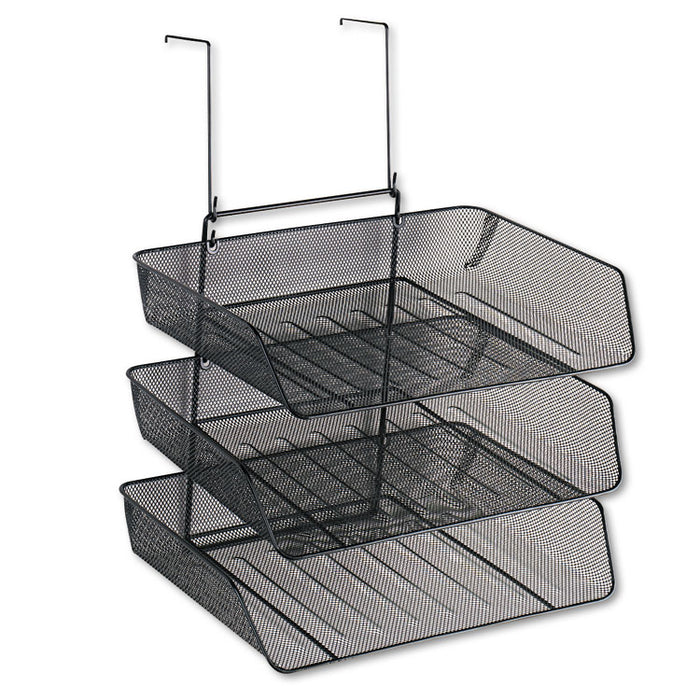 Mesh Partition Additions Three-Tray Organizer, 11 1/8 x 14 x 14 3/4, Black