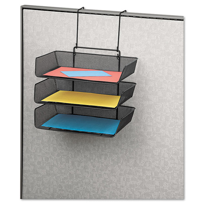 Mesh Partition Additions Three-Tray Organizer, 11 1/8 x 14 x 14 3/4, Black