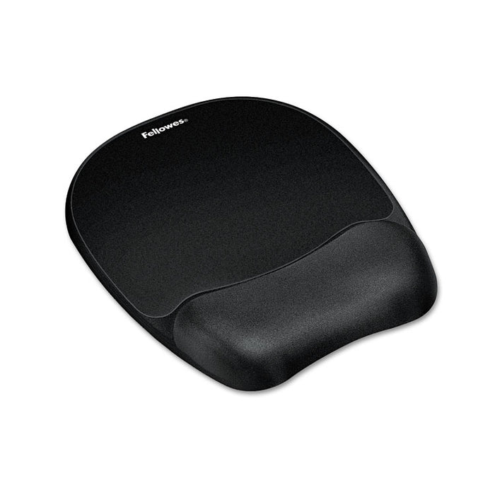 Memory Foam Mouse Pad with Wrist Rest, 7.93 x 9.25, Black