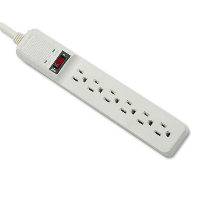 Basic Home/Office Surge Protector, 6 Outlets, 15 ft Cord, 450 Joules, Platinum