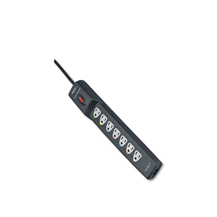 Power Guard Surge Protector, 7 Outlets, 12 ft Cord, 1600 Joules, Gray