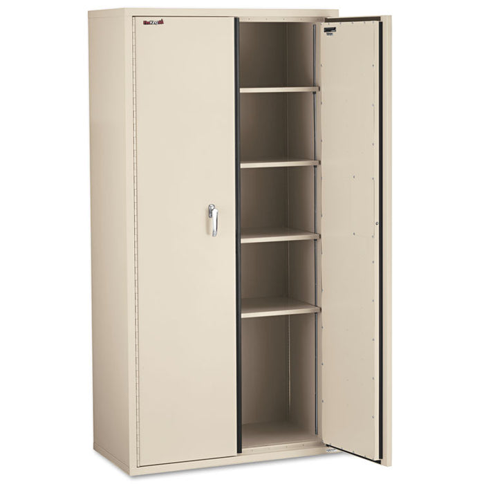Storage Cabinet, 36w x 19 1/4d x 72h, UL Listed 350 Degree, Parchment