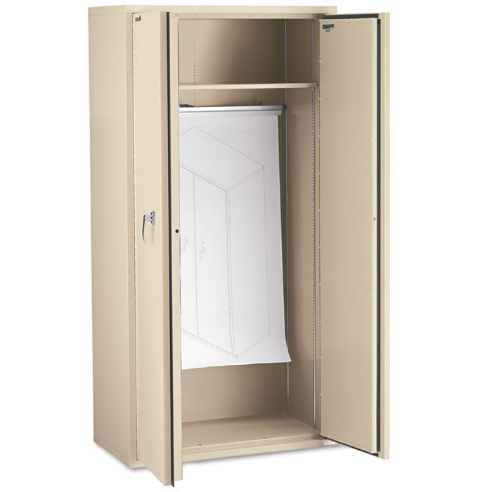 Storage Cabinet, 36w x 19 1/4d x 72h, UL Listed 350 Degree, Parchment