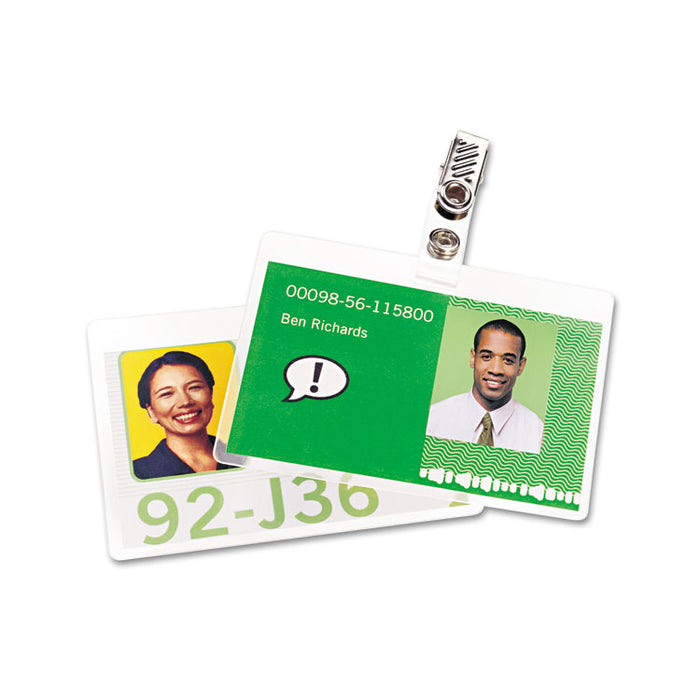 SelfSeal Self-Adhesive Laminating Pouches and Single-Sided Sheets, 8 mil, 4.13" x 2.94", Gloss Clear, 10/Pack