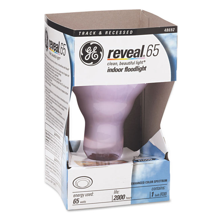 Incandescent Reveal BR30 Light Bulb, 65 W