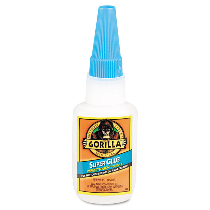 Super Glue, 0.53 oz, Dries Clear