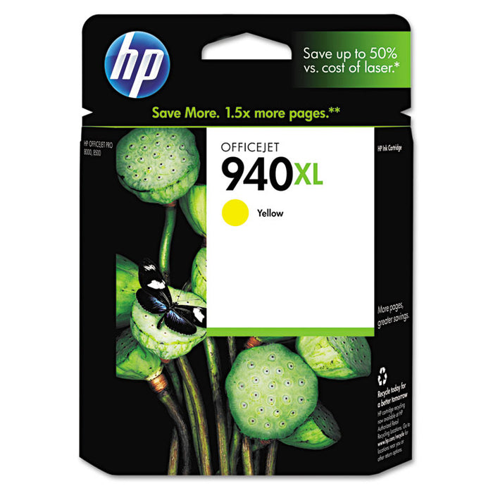 HP 940XL, (C4909AN) High Yield Yellow Original Ink Cartridge