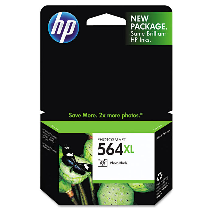 HP 564XL, (CB322WN) High Yield Photo Black Original Ink Cartridge