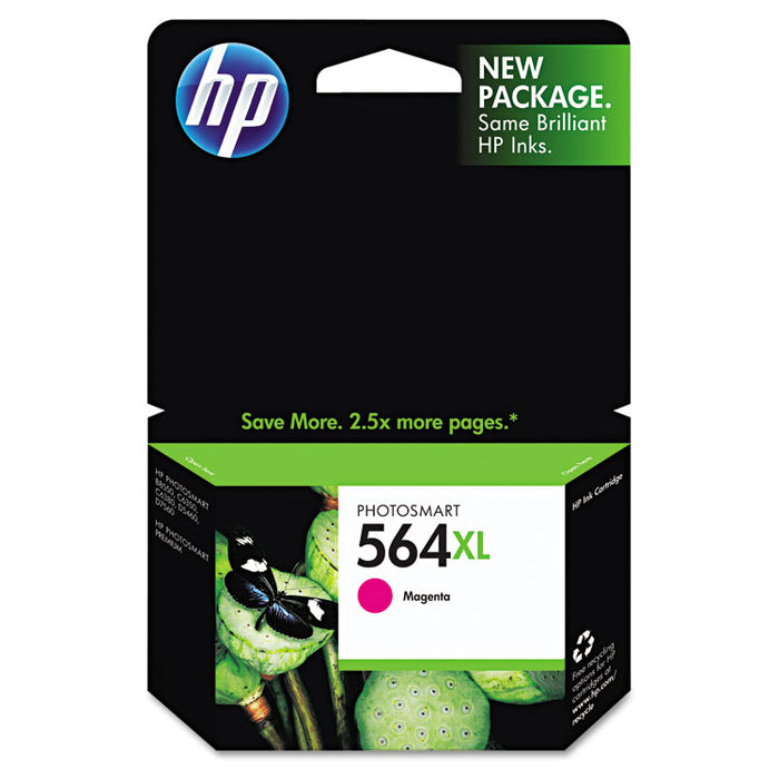 HP 564XL, (CB324WN) High Yield Magenta Original Ink Cartridge