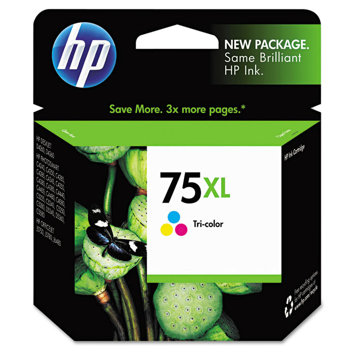 HP 75XL, (CB338WN) High Yield Tri-color Original Ink Cartridge