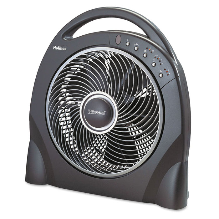 12" Oscillating Floor Fan w/Remote, Breeze Modes, 8hr Timer