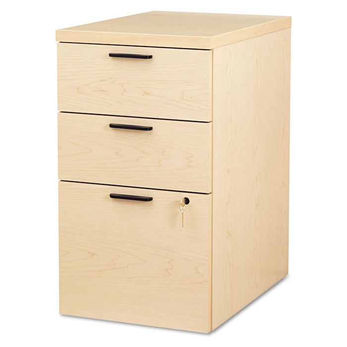 10500 Series Mobile Pedestal File, Left or Right, 3-Drawers: Box/Box/File, Legal/Letter, Natural Maple, 15.75" x 22.75" x 28"
