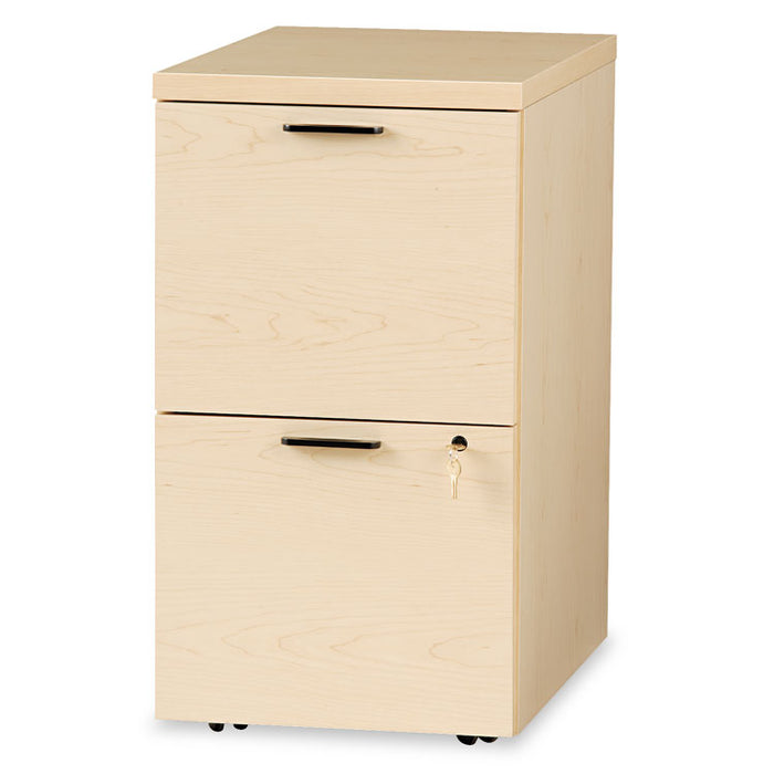10500 Series File/File Mobile Pedestal, 15.75w x 22.75d x 28h, Natural Maple