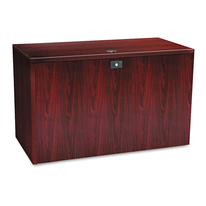 10500 Series L Workstation Return, 3/4 Height Right Ped, 48w x 24d x 29.5h, Mahogany