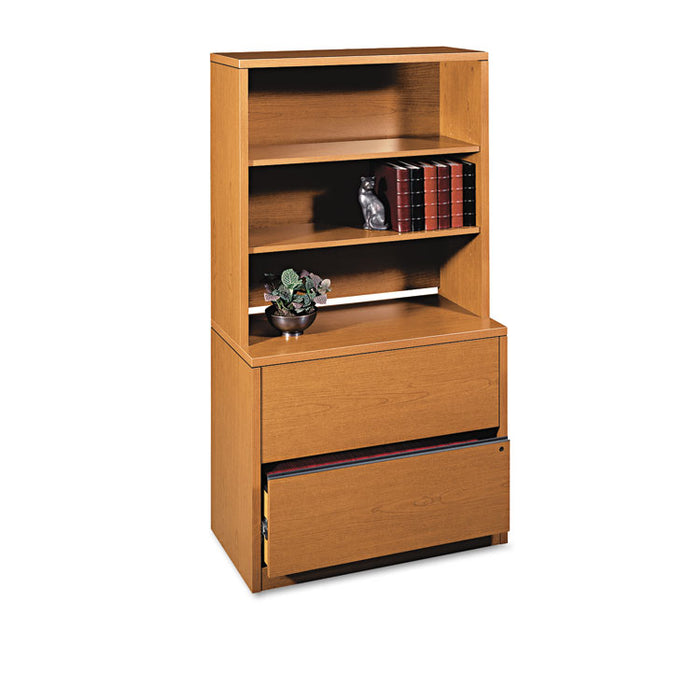 10500 Series Bookcase Hutch, 36w x 14.63d x 37.13h, Bourbon Cherry