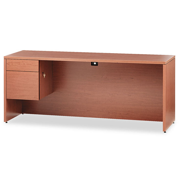 10500 Series 3/4-Height Left Pedestal Credenza, 72w x 24d x 29.5h, Bourbon Cherry